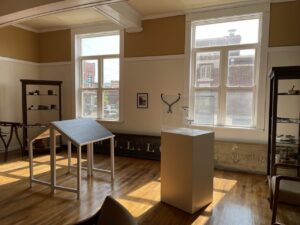 Titusville historical society room and display cases